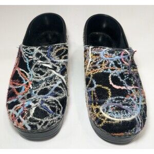 Dansko Clogs US 8.5-9 EUR 39 Multicolor Tapestry Fabric Professional Shoes